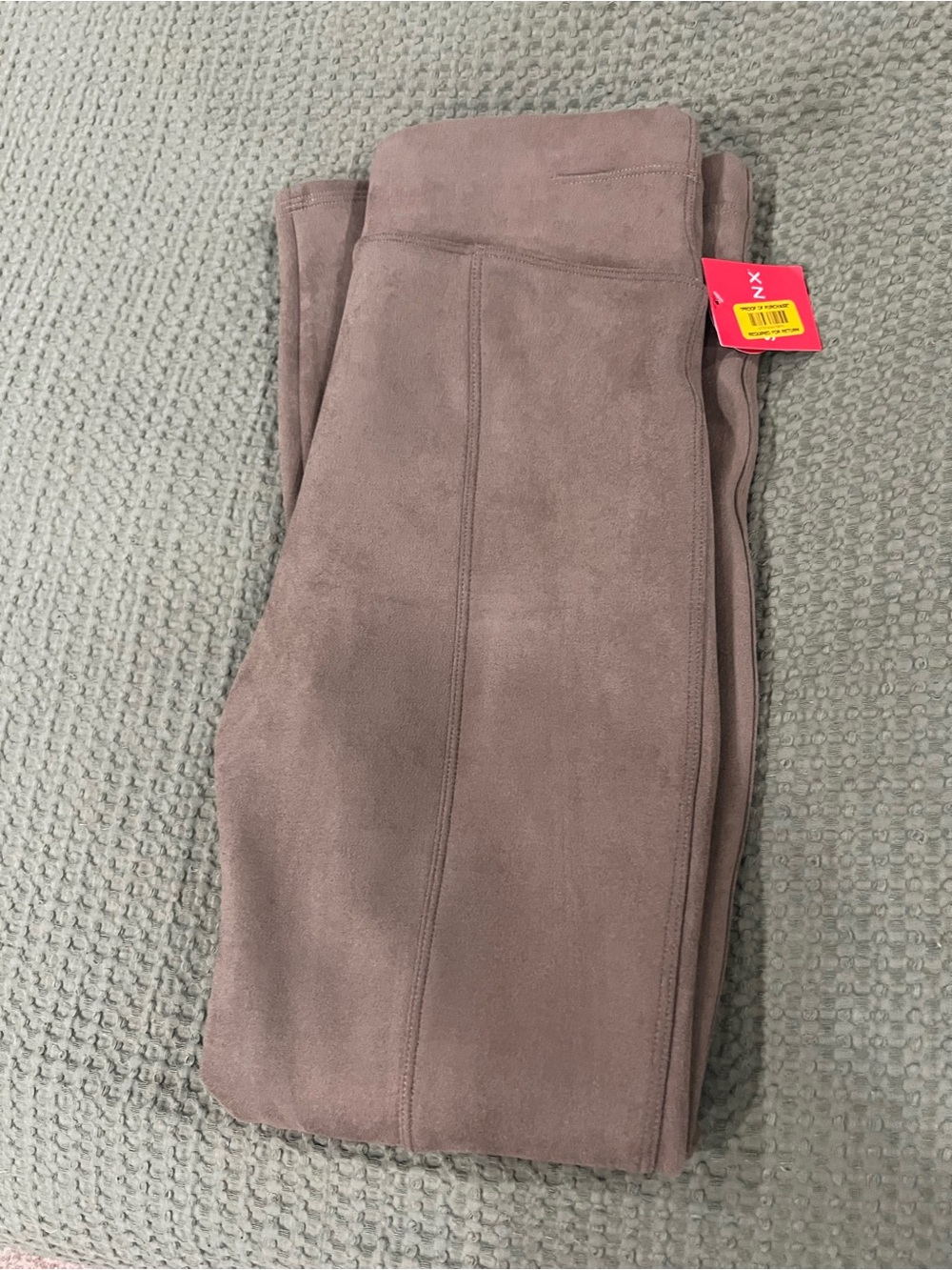 SPANX Mauve Suede-Look Leggings